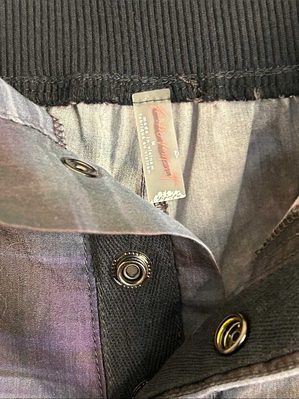 FP Movement Mesmorize Me Black and Purple Brush-Effect Cargo pants - Picture 2 of 16